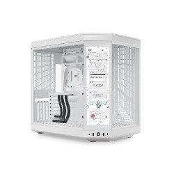 Hyte Y70 Touch Modern Aesthetic ATX Gaming Casing Snow White With 14.1" 4K Touch Display