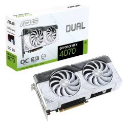 ASUS Dual GeForce RTX 4070 White OC Edition 12GB GDDR6X Graphics Card