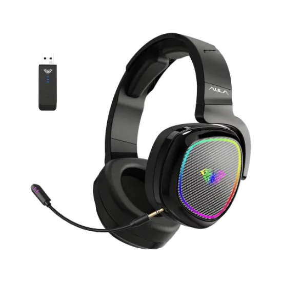 AULA F608 3 in 1 RGB Wireless Gaming Headphone AULA F608 3 in 1 RGB Wireless Gaming Headphone