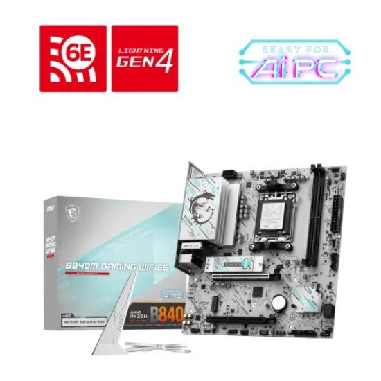 MSI B840M GAMING WIFI6E AM5 mATX Motherboard MSI B840M GAMING WIFI6E AM5 mATX Motherboard