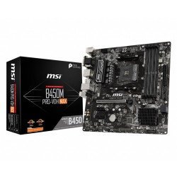 MSI B450M PRO-VDH MAX AMD AM4 Gaming Motherboard MSI B450M PRO-VDH MAX AMD AM4 Gaming Motherboard